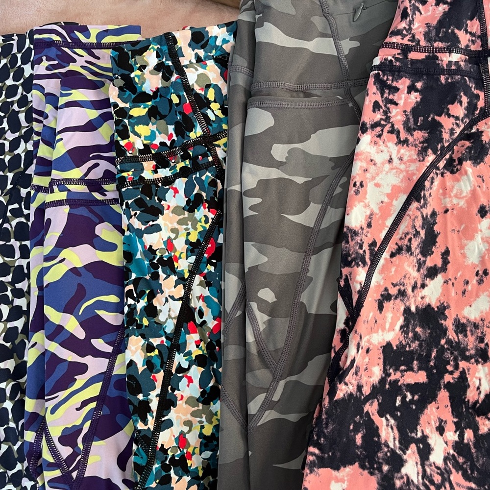 5 pairs of sweaty Betty leggings all excellent condition size small 7/8 length